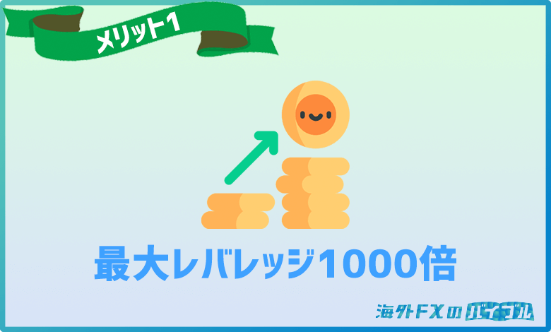 GEMFOREX（ゲムフォレックス）では最大レバレッジ1000倍での取引が可能